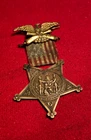 CIVIL WAR GAR VETERANS' MEMBERSHIP BADGE AND RIBBON - ALL ORIGINAL