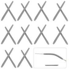 10 Pairs Silicone Eyeglass End Tips Anti-Slip Ear Sock Tube Sleeves Grey Set