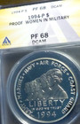 (PROOF 68 DCAM) SILVER 1994P WOMEN IN MILITARY DOLLAR(ANACS) BEAUTIFUL!!! — photo 3