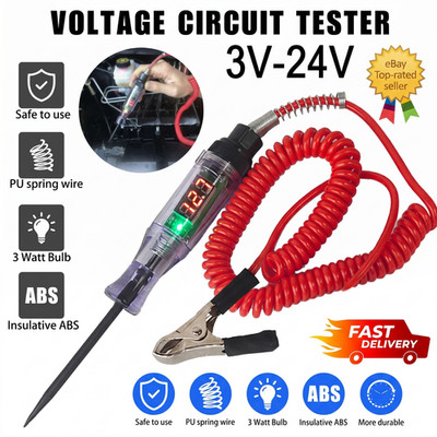 6-24 V Digital Stromkreis LCD Tester Prüflampe Auto LKW Spannung Sonde Stift