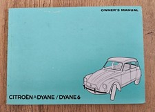 CITROEN DYANE DYANE 6 original owner handbook 1974