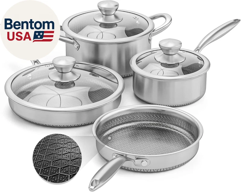 Hybrid Nonstick Stainless Steel Cookware Set