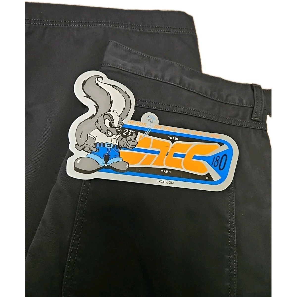 JNCO Skunk Black Canvas Pants NWOT Mens 44x32 Super Twill Limited