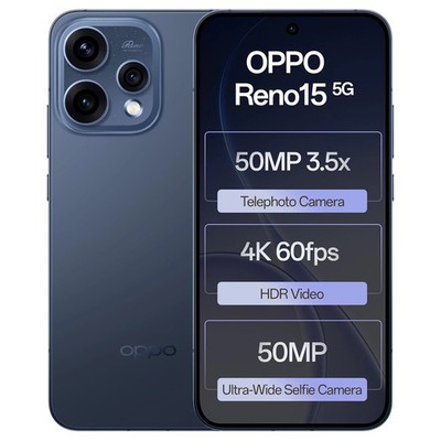 Oppo Reno15 5G (Blue, 12GB RAM 256GB Storage) 7 Gen 4 Processor Global Version.