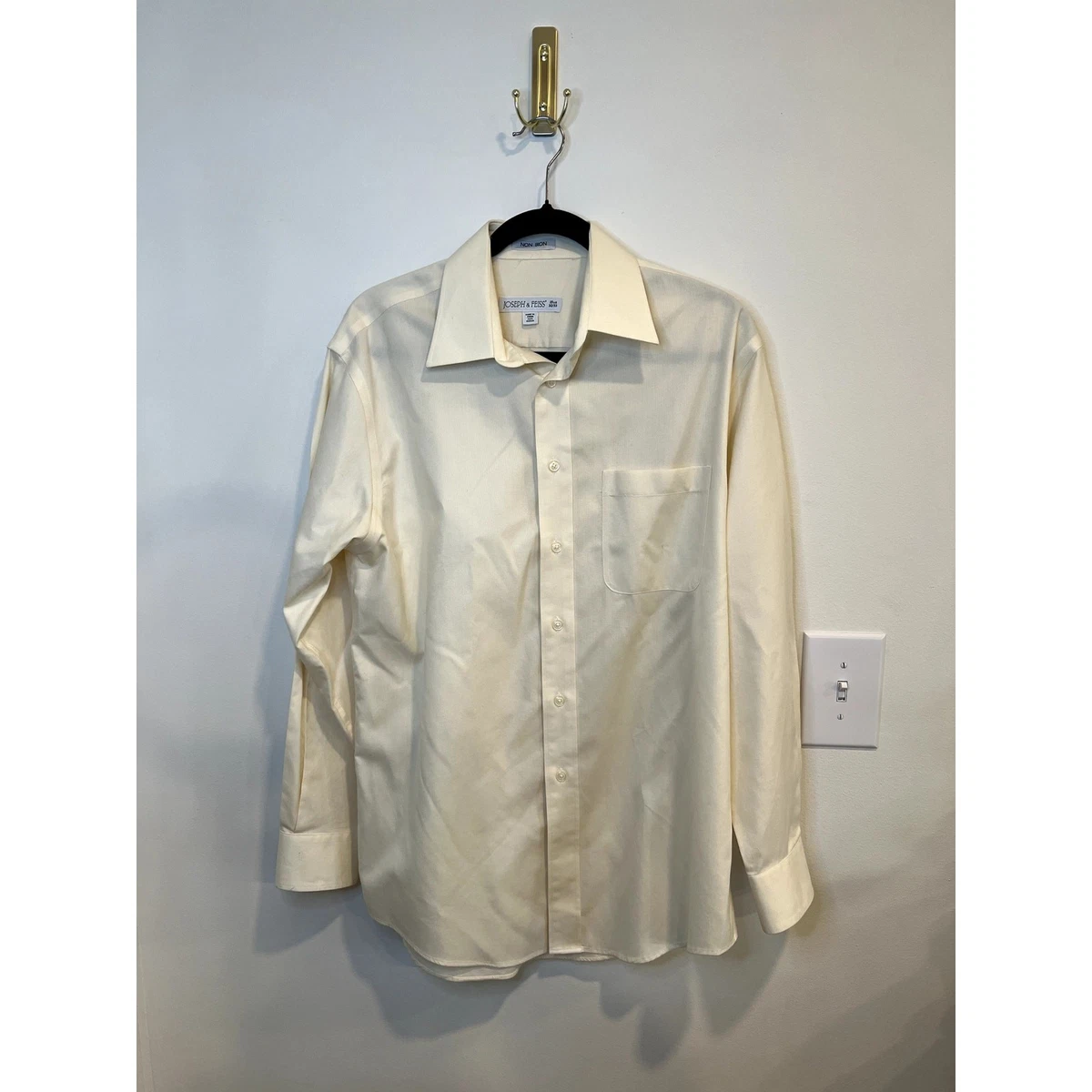 joseph and feiss fitted dress shirts NWT Joseph & Feiss Pink Pinstripe 100% Cotton Dress Shirt Size L MSRP $69.99