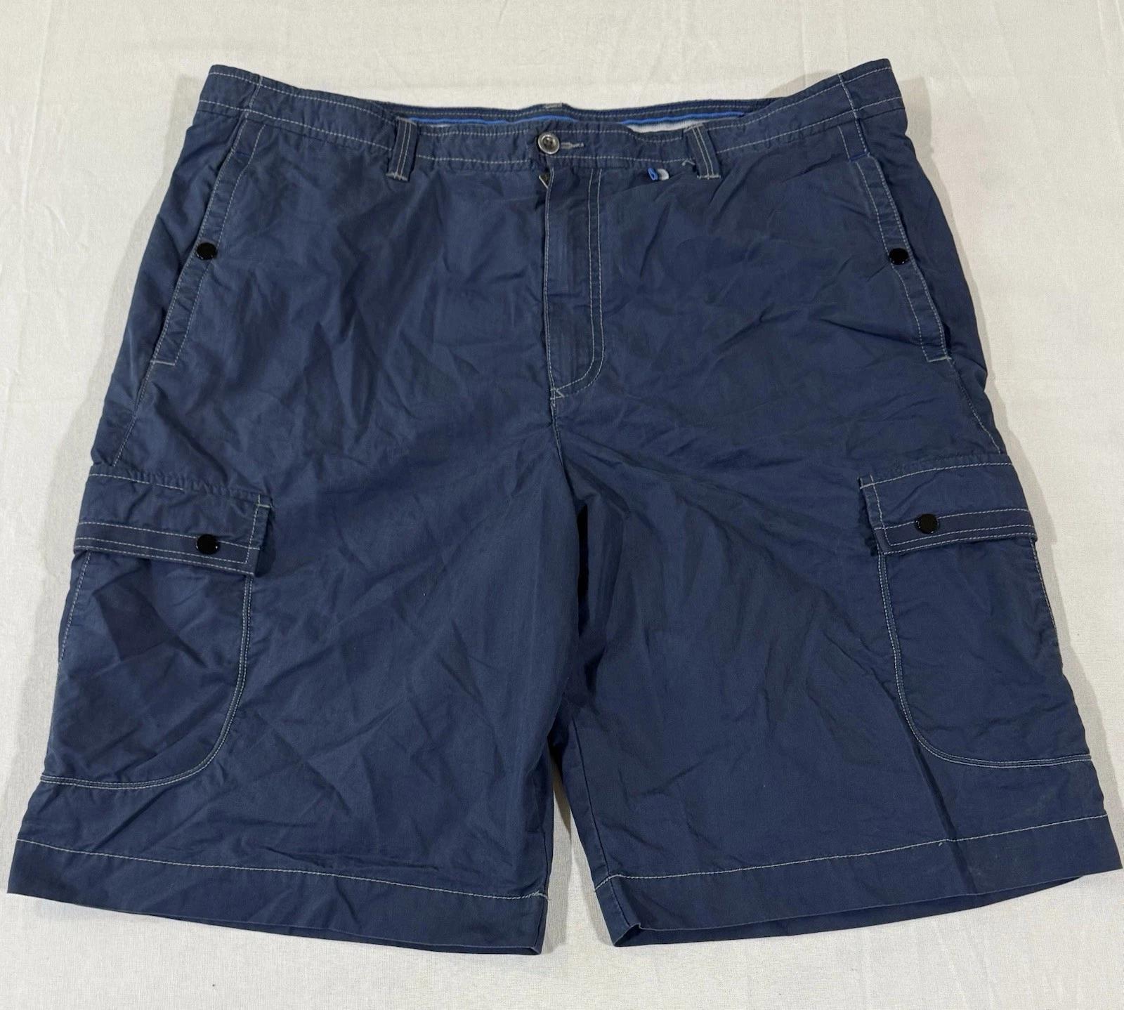 Tommy Bahama Navy Cargo Shorts Mens 36 Active Wear Cotton Nylon EUC
