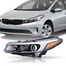 for 2017 2018 Kia Forte Halogen Headlight Left Side Chrome Housing KI2503201