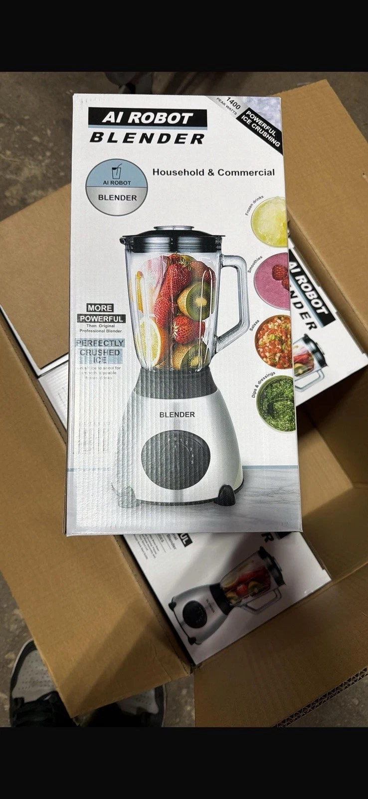 1400W Professional Blender Ice Crusher Smoothie Mixer Commercial Kitchen New
