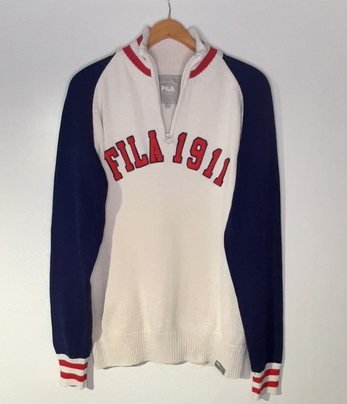 MAGLIA MEZZA ZIP FILA UOMO TG.M VINTAGE.