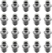 Grease Zerk 20PCS M8 5/16" Silver Straight Grease Nipple Nozzle Fitting