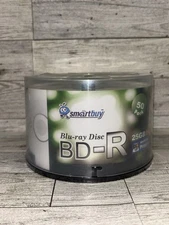 50 Pack SmartBuy BD-R BDR 6X 25GB Blu-ray White Inkjet Hub Printable Record Disc