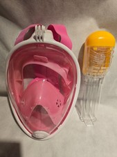 Free Breath 180 Full Face Snorkeling Mask Adult Small Anti-fog Pink