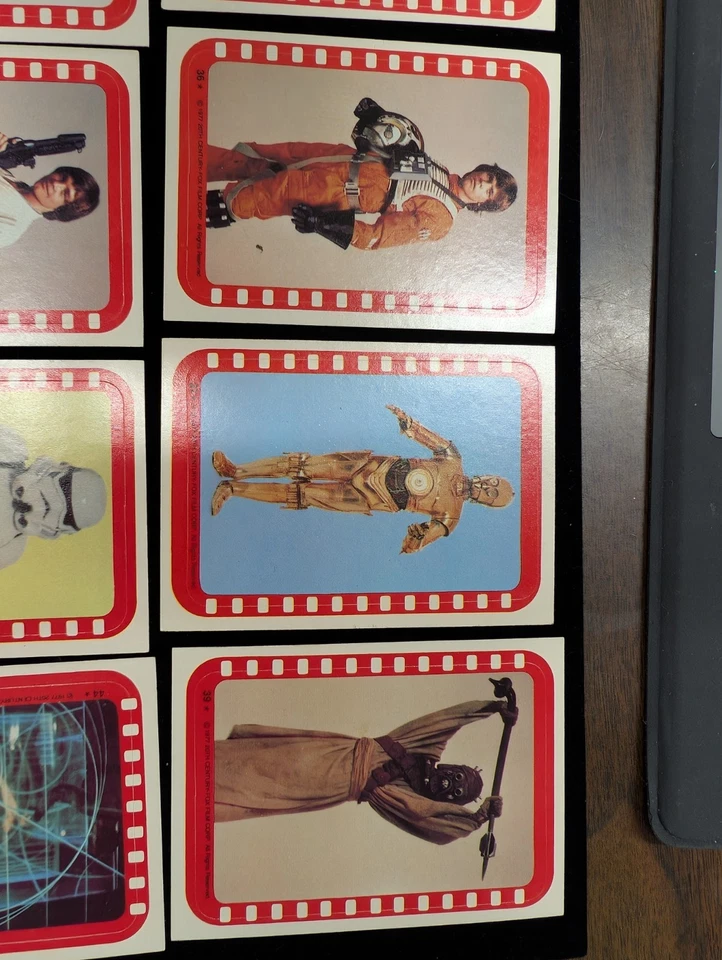 10 Red Edge Stickers 1977 Topps Star Wars Sticker Cards Number 34- 37 39 - 44 - Image 3 of 4