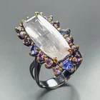 Jewelry gem Natural Aquamarine Ring 925 Sterling Silver Size 8 /R473180