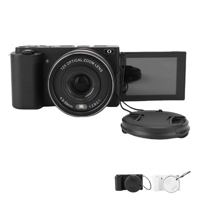 5K 72MP Digital Camera 12X Optical Zoom Camera with Flip Screen Multiple Filters