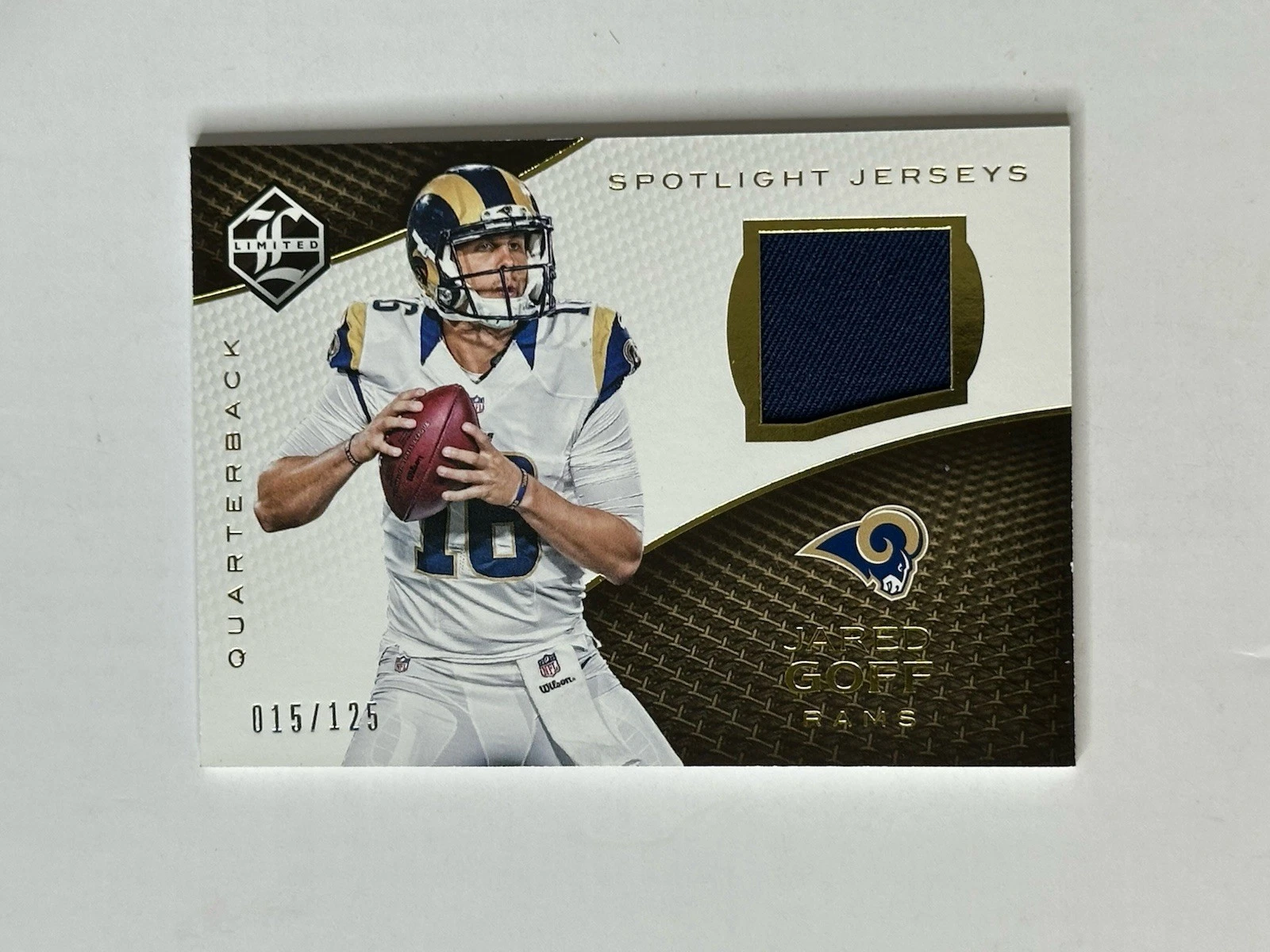 Jared Goff Panini Limited Spotlight Jersey #15 Base
