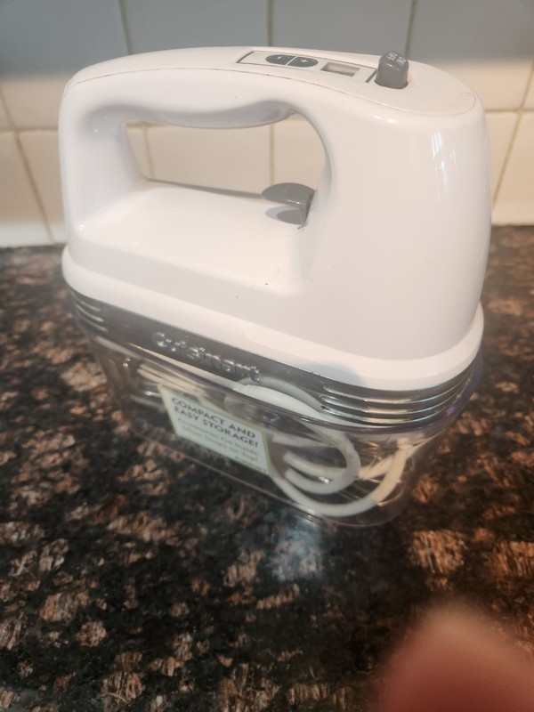Cuisinart Electric Handheld Mixer Set White with Storage Case & Attachments