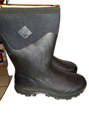 Muck Boots Men's Arctic Ice AGAT Mid Boot - Black Mens 13