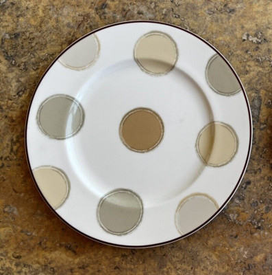 NWT Noritake Ambience Mocha Java Dots 7989 Salad Plate 8.5''