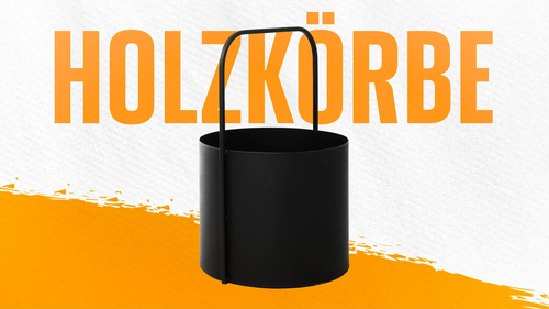 Stojak na drewno kominkowe Metal Drewno kominkowe Wiadro czarny Kosz na drewno opałowe Kosz na ognisko LOFT - Film 1 z 1