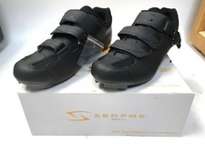 Zapato de bicicleta de carretera profesional Serfas Leadout para hombre SMR-500B-46 (Negro talla 46 EE. UU. 12)