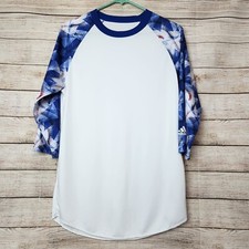 Adidas Active Performance Baseball Graphics On Sleeves Size Small