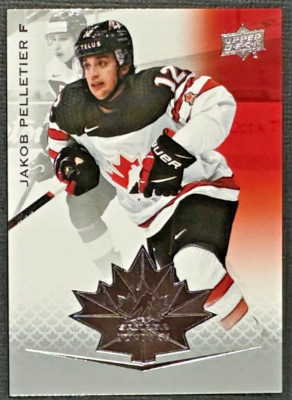 Jakob Pelletier U20 2021-22 Upper Deck Team Canada Juniors #83 EX or Better