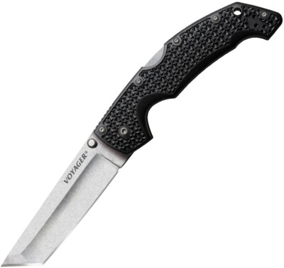 Cold Steel Large Voyager Lockback Black Folding AUS-10A Tanto Pocket Knife 29AT