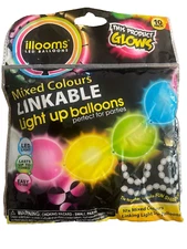 ILLOOMS LIGHT  UP   BALLOONS   FOR PARTIES PACK OF 10