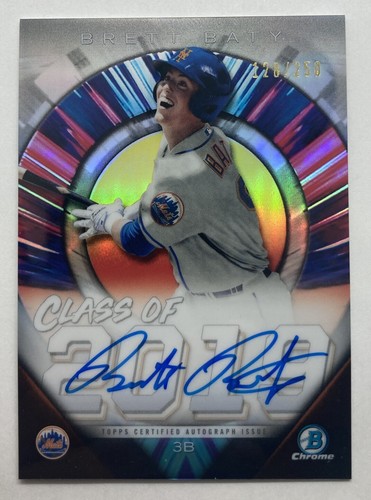 2019 Bowman Chrome Prospects - Brett Baty Class of 2019 /250 Auto - Mets