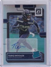 Tariq Woolen 2022 Panini Donruss Optic Holo Prizm Rated Rookie Rc Auto (89/125)