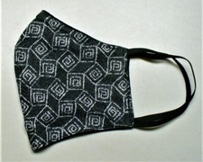 Face Mask Wire Adult Black Geometric