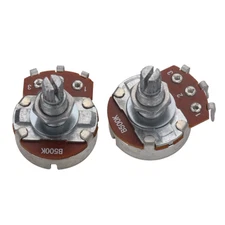 5x B500K Full Size Metric Guitar Bass Pots 18mm Shaft Linear Taper Potentiometer