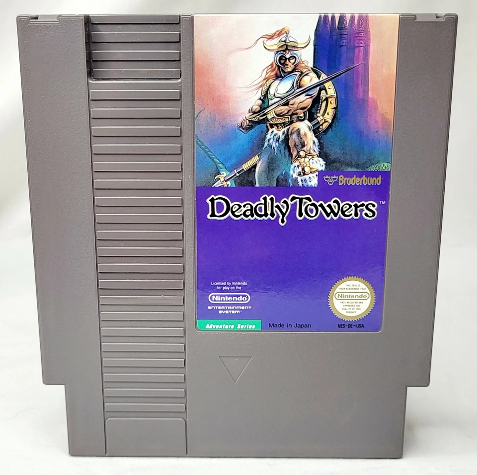 Deadly Towers (Nintendo Entertainment System, 1987) W/Manual *TESTED & WORKING* - Image 2 of 4