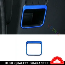 For Honda CRV CR-V 2017-2021 Blue Titanium Console Storage Box Frame Cover Trim