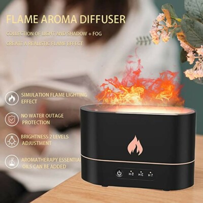 Flamme Luftbefeuchter  Ätherisches Öl Diffusor Schlafzimmer Dekor 180ml 