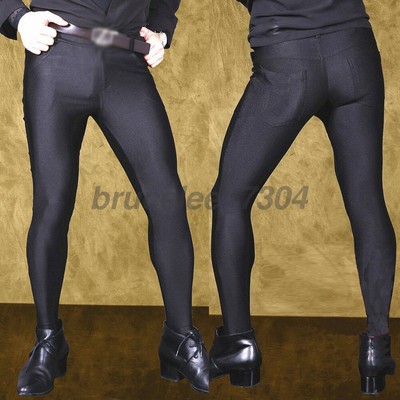 Sexy Mens Lycra Spandex Pants Slim Fit 