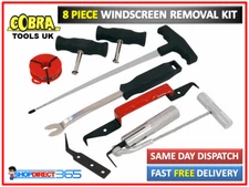 WINDSCREEN REMOVAL TOOL KIT 8PC FOR BONDED AND RUBBERED SCREENS WINDSHEILD #6-16
