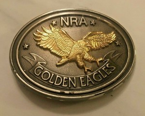 nra golden eagles belt buckle