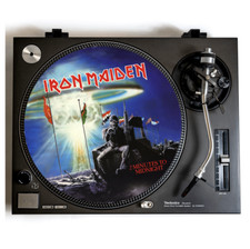 IRON MAIDEN Turntable Slipmat for Vinyl Records 12 DJ Slip Mat heavy metal lps