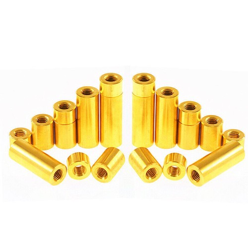 M2.5 Round Brass Threaded Standoffs Spacers Pillars Coupling Nut All