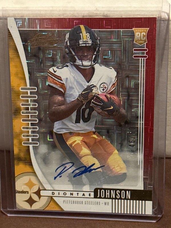 2019 ABSOLUTE DIONTAE JOHNSON AUTO RC RED SPECTRUM SQUARES 46/50 HOLO RARE 🔥💎