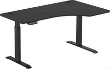 SHW 55-Inch Large Electric Height Adjustable L-Shaped Standing Desk with Right F