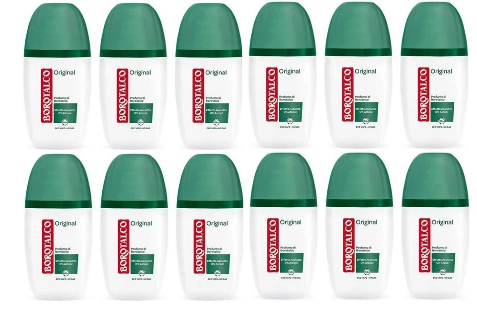 Kit 12 Borotalco Deodorante Vapo 75 Original - Cura Del Corpo