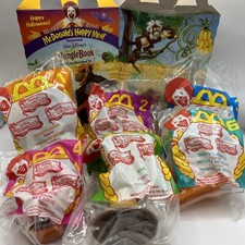 1997 McDonald  s The Jungle Book Happy Meal Toys Complete NIP Set Of 6 With Box