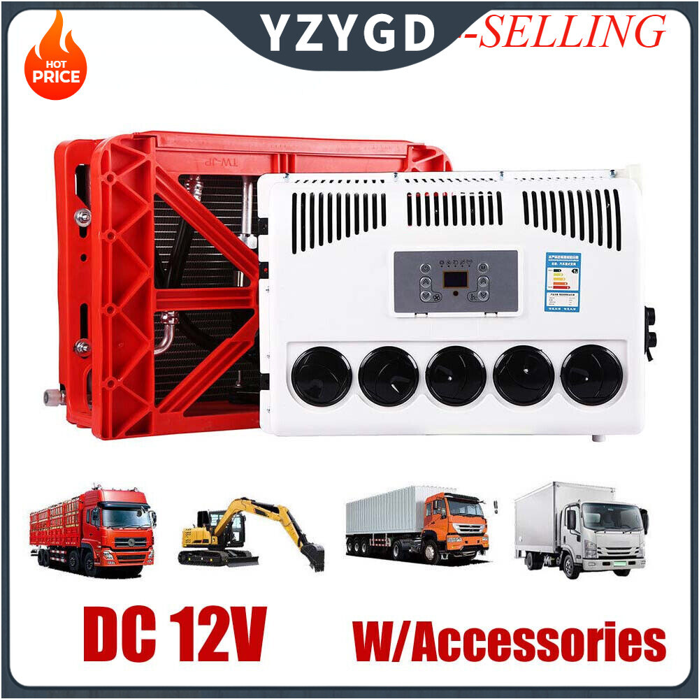 12000 BTU Truck Cab 12V For Semi Trucks Bus RV Caravan Air Conditioner Split AC-image