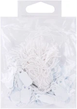 Small Jewelry Hang Tags 0.25 X 0.75 Inches White(200 Pieces)