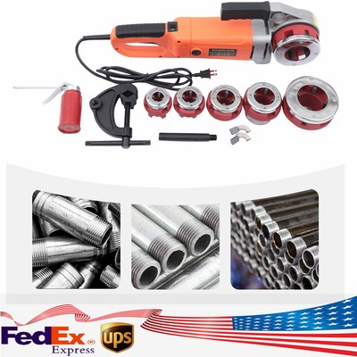 2300W Electric Pipe Threader Pipe Threading Machine 6 Dies 1/2-2'' HD Pipe Cutter