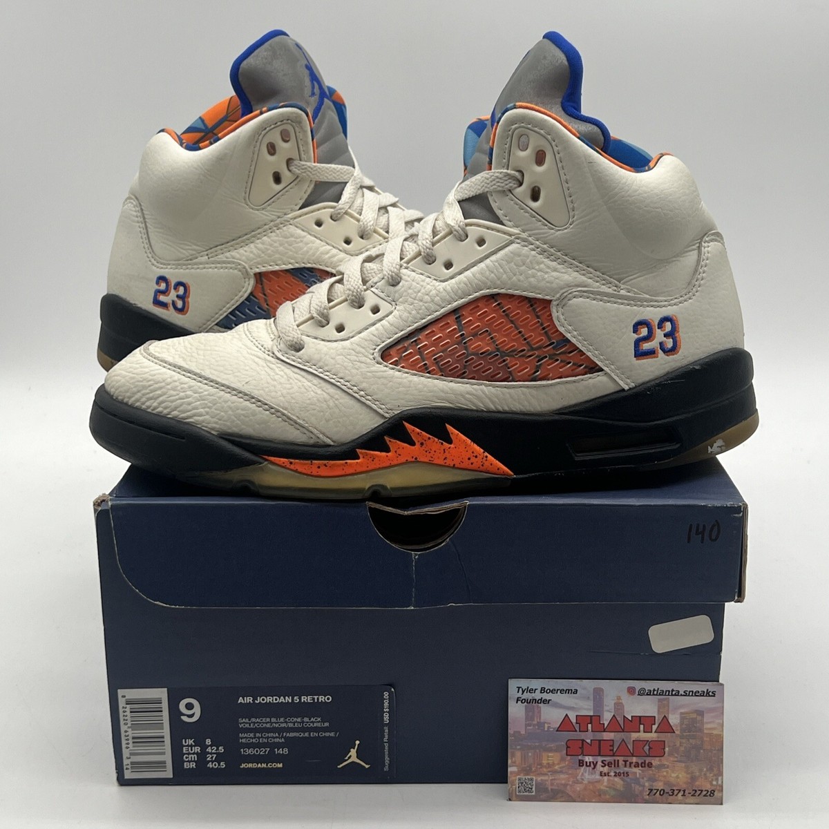 Size 9 - Air Jordan 5 Retro International Flight White Black Size 9 - Air Jordan 5 Retro International Flight White Black