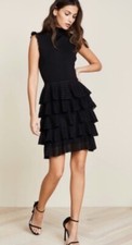 Alice + Olivia Janice Tiered Ruffle Dress in Black. NWT. Size XS. Retail- $600